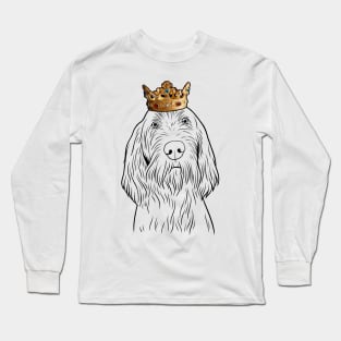Spinone Italiano Dog King Queen Wearing Crown Long Sleeve T-Shirt